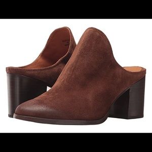 Frye Naomi Mule Brown Suede 6.5 Worn Once!